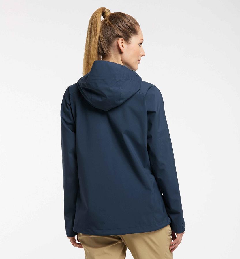 Haglöfs Womens Spate Windbreaker Dark Blue New Zealand 52641KGDH